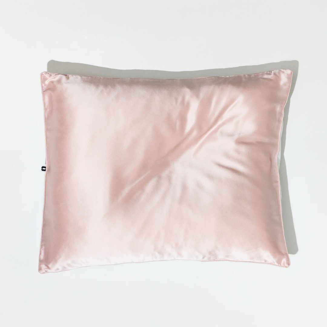 Silk/Cotton Pillowcase Rose Quartz — The Skin Wardrobe