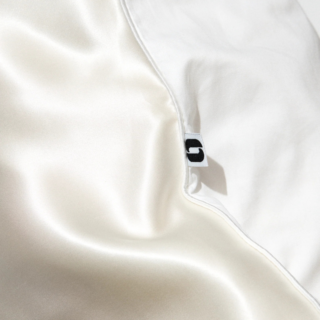 Silk/Cotton Pillowcase - White