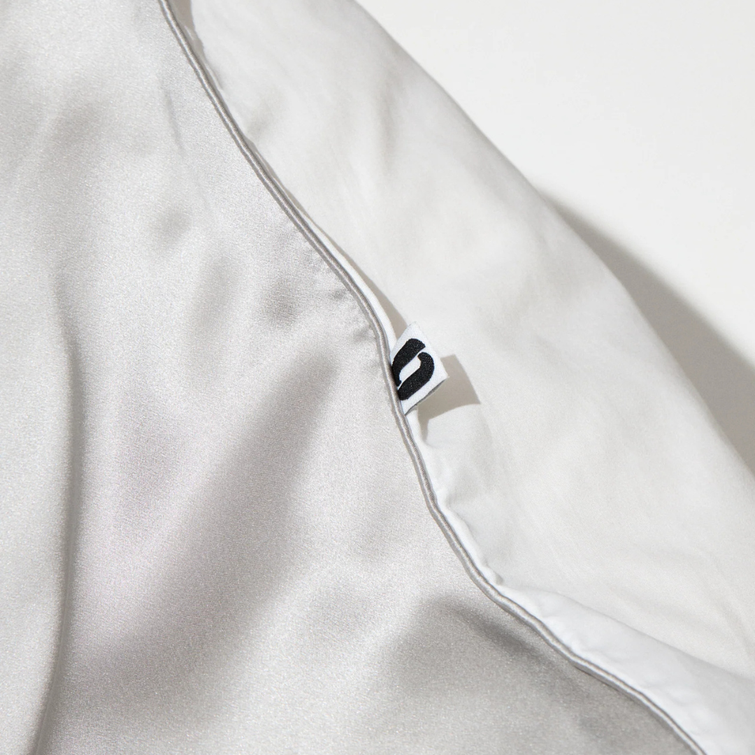 Silk/Cotton Pillowcase - Light Grey