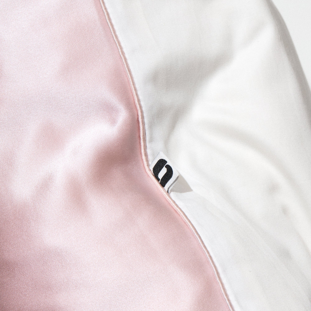Silk/Cotton Pillowcase - Rose Quartz
