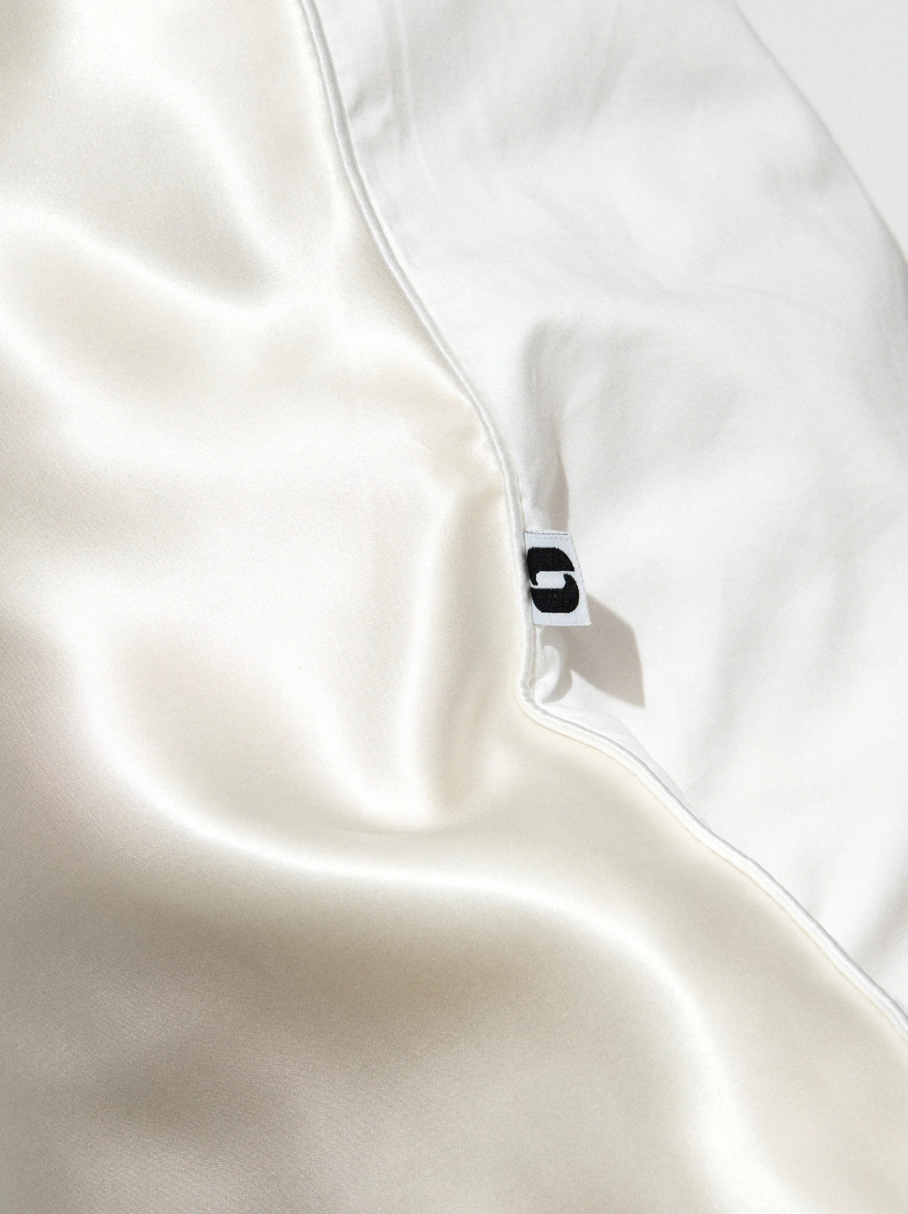Silk/Cotton Pillowcase - White