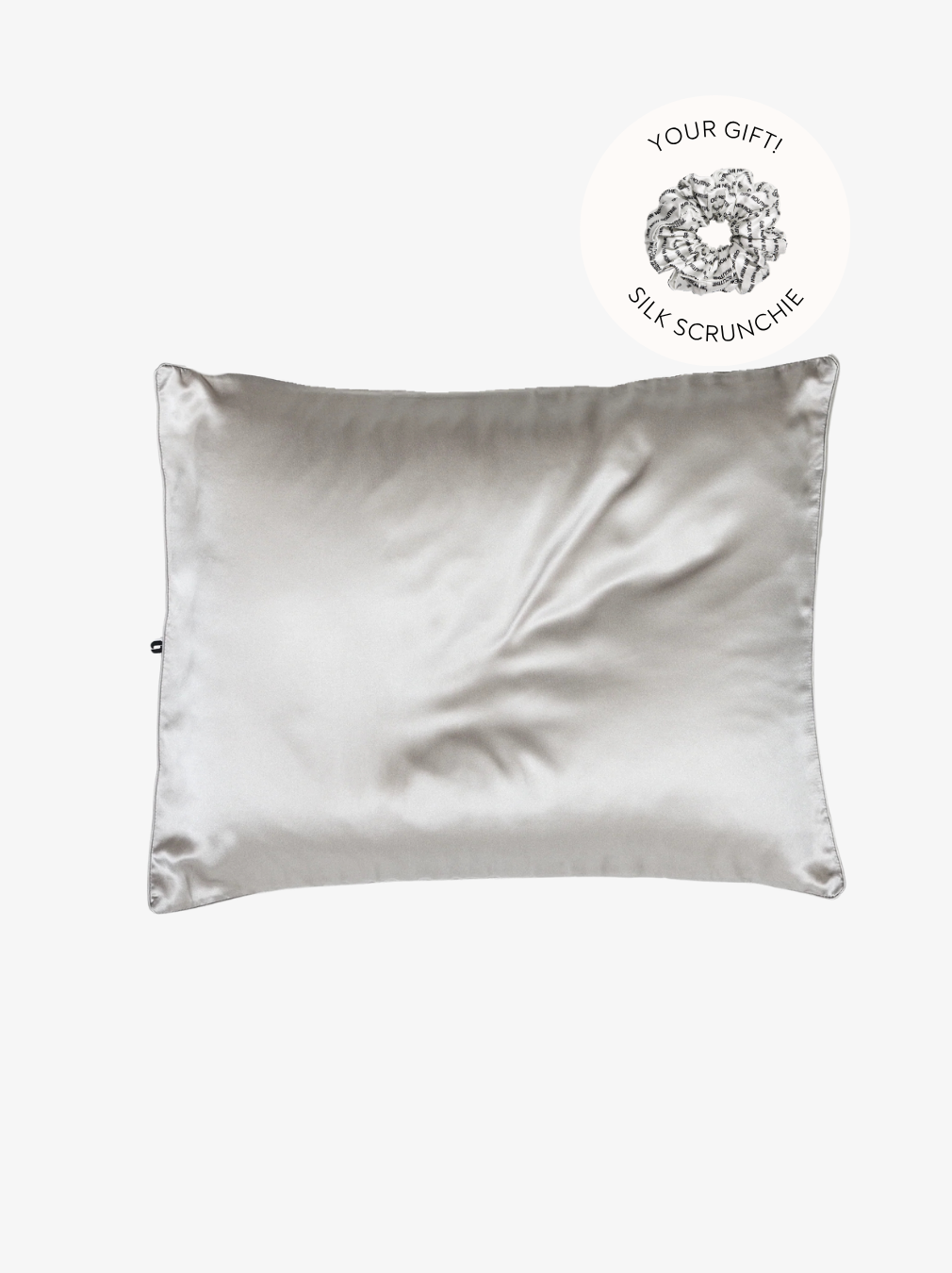 Silk/Cotton Pillowcase - Light Grey