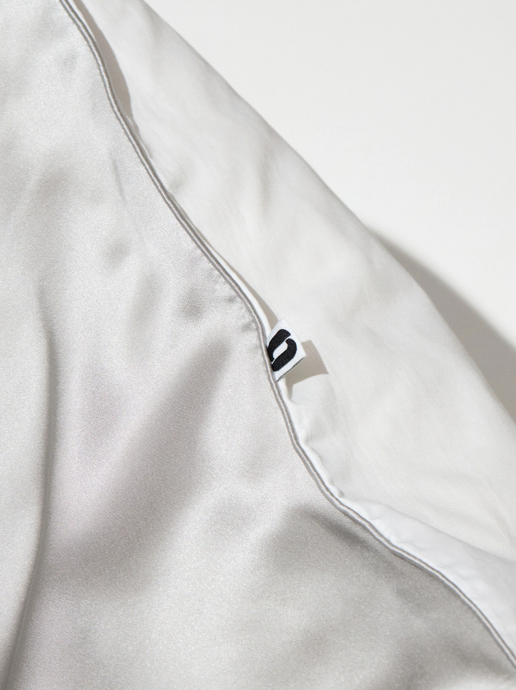 Silk/Cotton Pillowcase - Light Grey