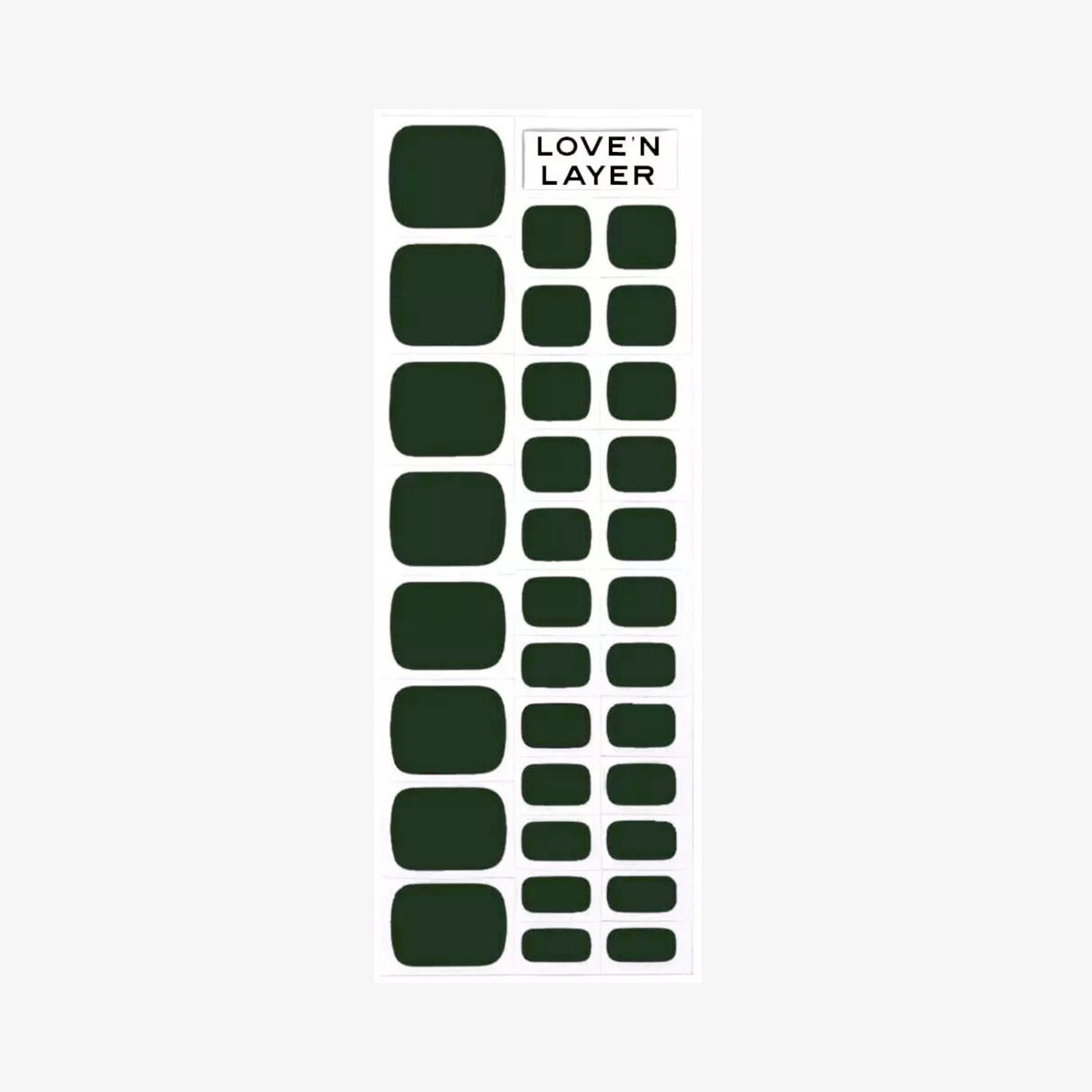 Solid Toe Layers: Forest Green