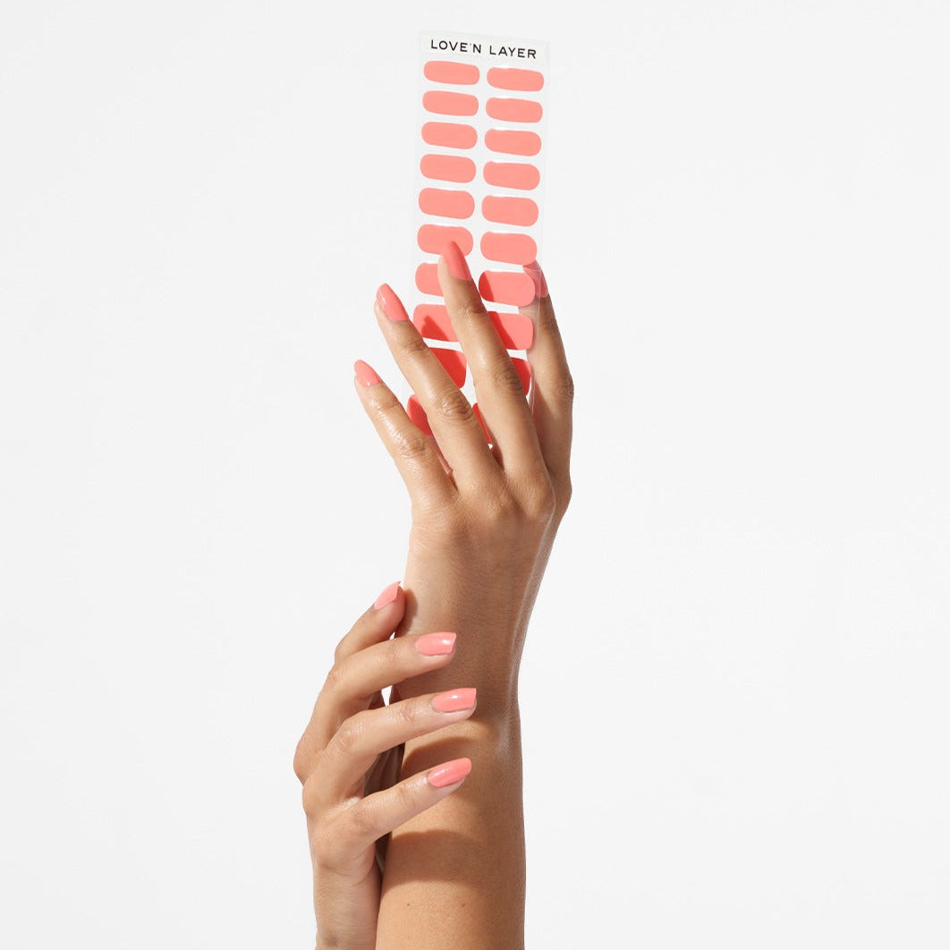 Solid Hand Layers: Pale Coral — The Skin Wardrobe
